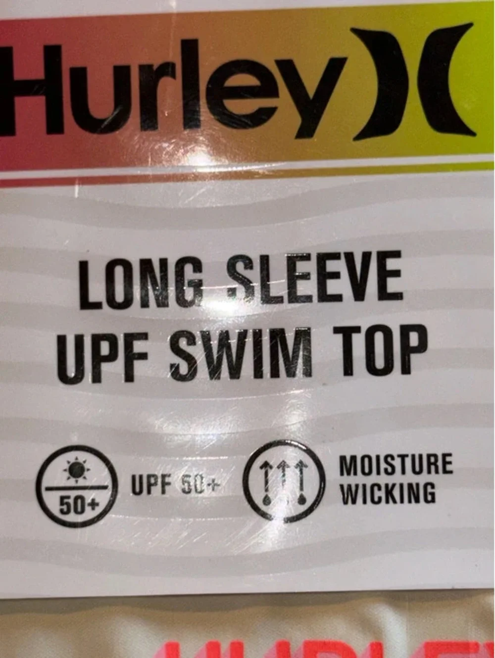 Hurley long sleeve swim top